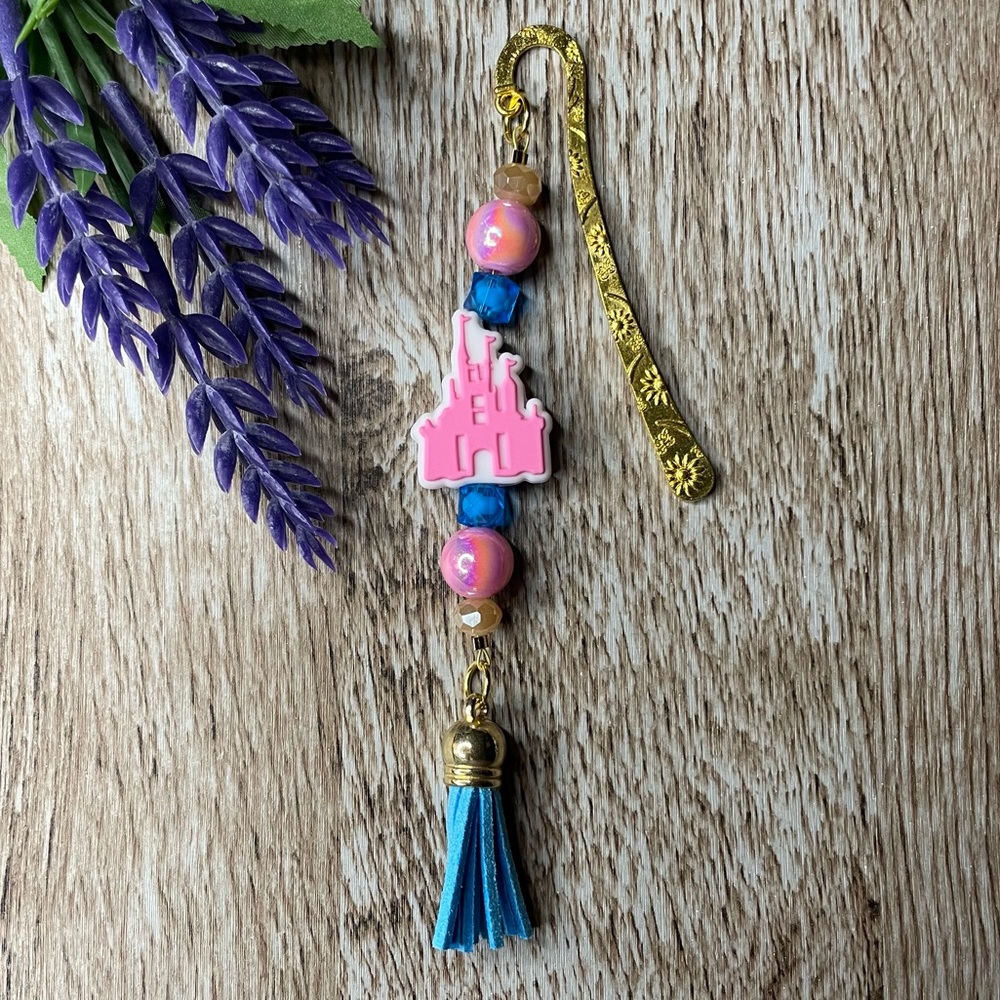 Bookmark Castle Handcrafted Artisan Beaded Metal Journal Gift Read Book